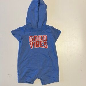 Carter's Blue Bodysuit with Red Print